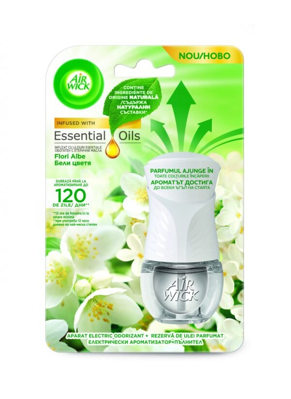 Air Wick odorizant electric de cameră, Frezie și Iasomie, 19 ml