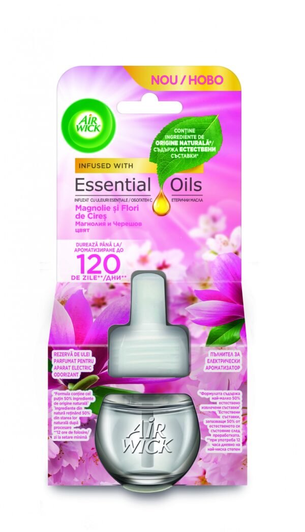 Air Wick rezervă odorizant electric de cameră, Magnolia, 19 ml