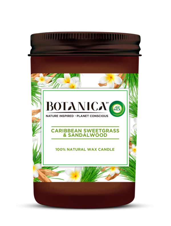 Botanica by Air Wick Lumânare Vetiver din Caraibe și Lemn de Santal
