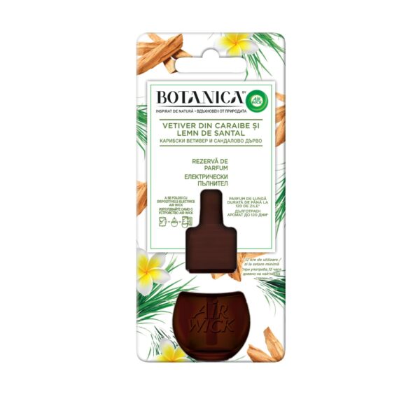 Botanica by Air Wick Rezervă Electrica Vetiver din Caraibe și Lemn de Santal